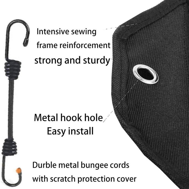 yhslmh Air Conditioner Covers for Outside Units Central Ac Cover Leaf Guard Heavy Duty Mesh AC Defender for Outdoor Square Units, All Season Black (28 X 28 Inch) - Image 3